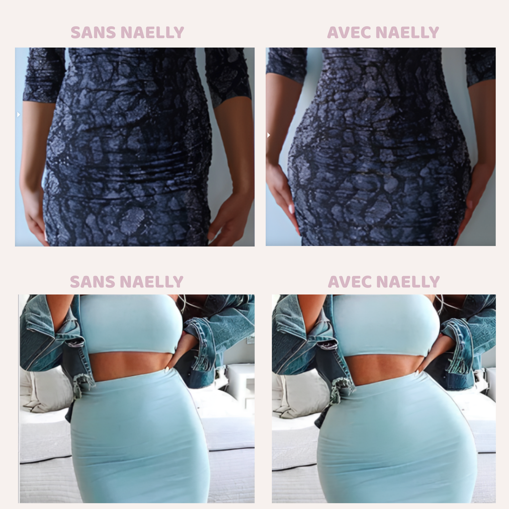 Anti Hip dips effet gainant et galbant instantané- Taille haute amincissant avec coussinets amovibles