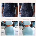 Anti Hip dips effet gainant et galbant instantané- Taille haute amincissant avec coussinets amovibles