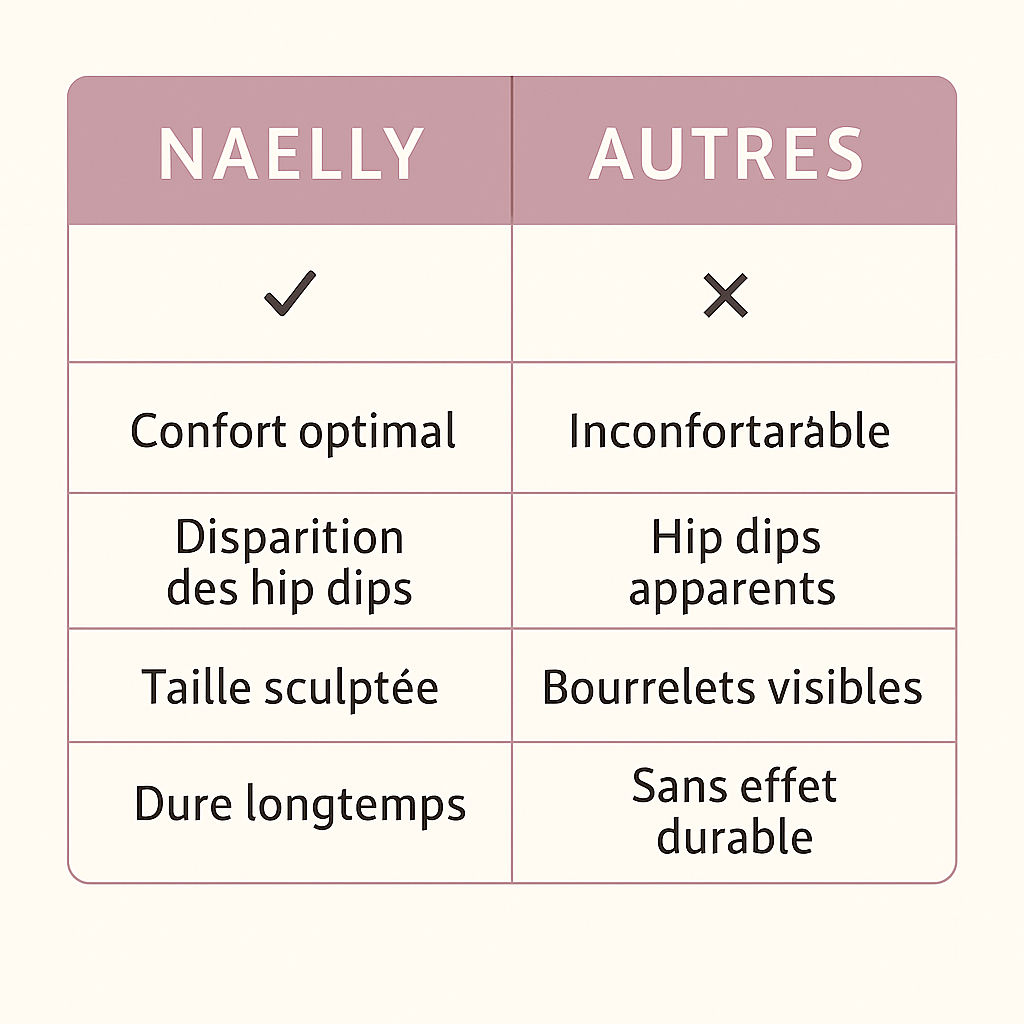 Anti Hip dips effet gainant et galbant instantané- Taille haute amincissant avec coussinets amovibles